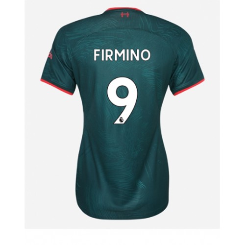 Liverpool Roberto Firmino #9 Tredjedrakt Kvinner 2022-23 Kortermet Liverpool Roberto Firmino #9 Tredjedrakt Kvinner 2022-23 Kortermet